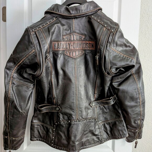 Harley Davidson Intrepidity Leather Coat WITH Armour - Picture 2 of 8